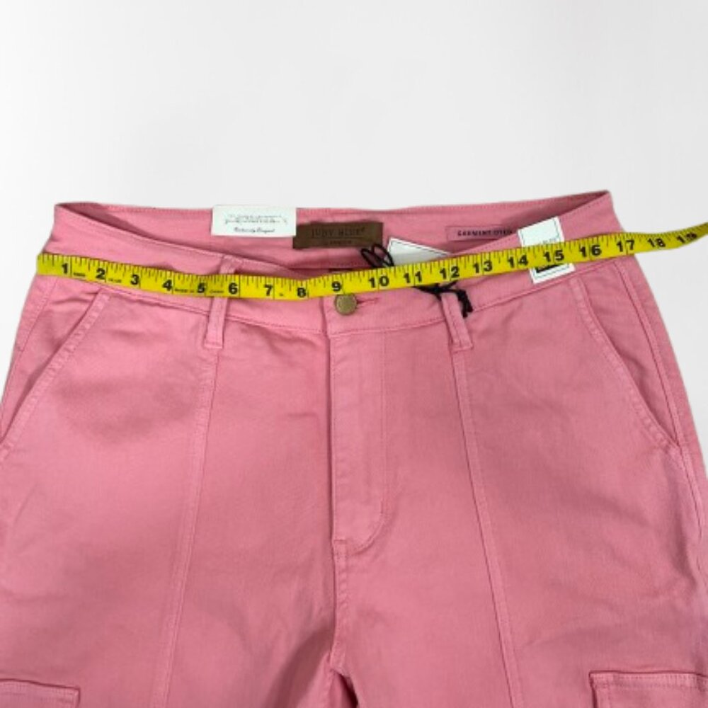 Judy Blue NEW Garment Dyed Cargo Jeans Size 14W Pink - Picture 8 of 10